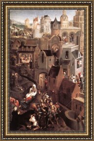 Scenes From The Passion of Christ [detail 4] Framed Paintings - Scenes from the Passion of Christ [detail 1, left side] by Hans Memling
